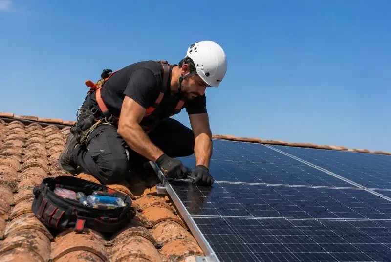 Maintenance et monitoring de panneaux solaires aux Plantiers