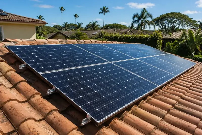 Installation de panneaux solaires aux Plantiers
